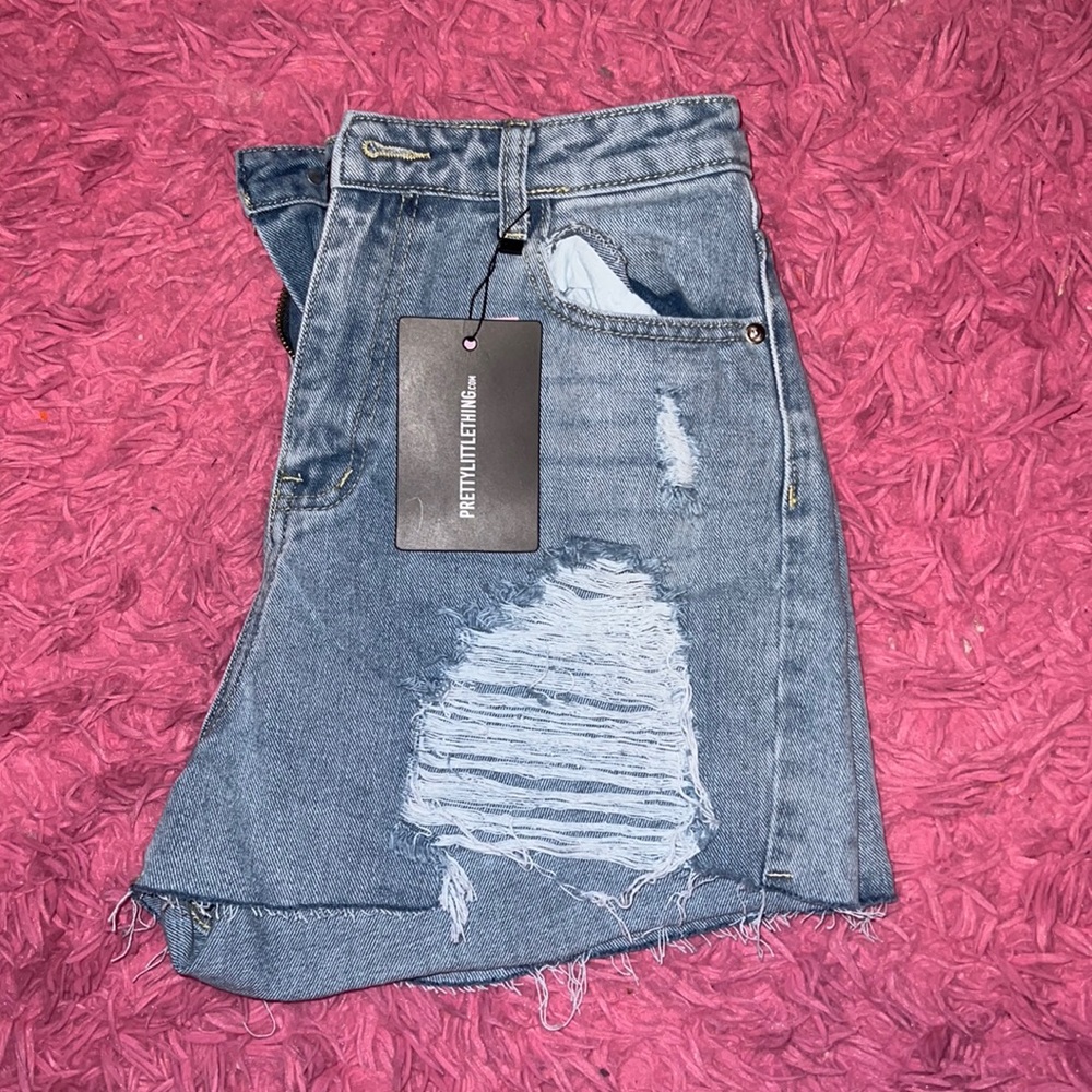 Womens Light Washed Denim Shorts